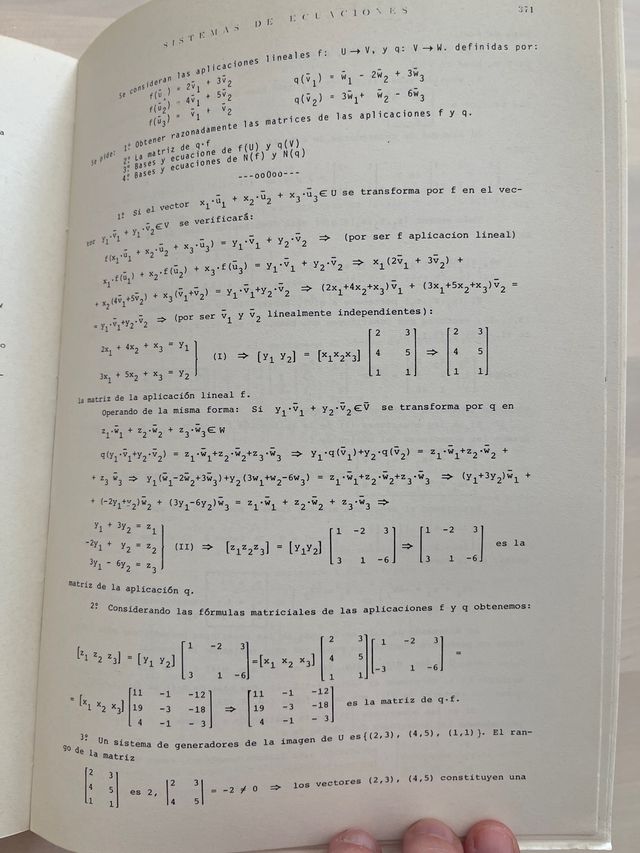 Problemas de álgebra lineal. Tomo I. Tébar Flores