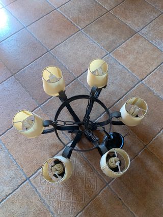 LÁMPARAS ANTIGUAS DE HIERRO FORJADO