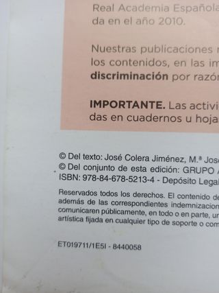 Libro 3 ESO matemáticas ISBN 9788467852134