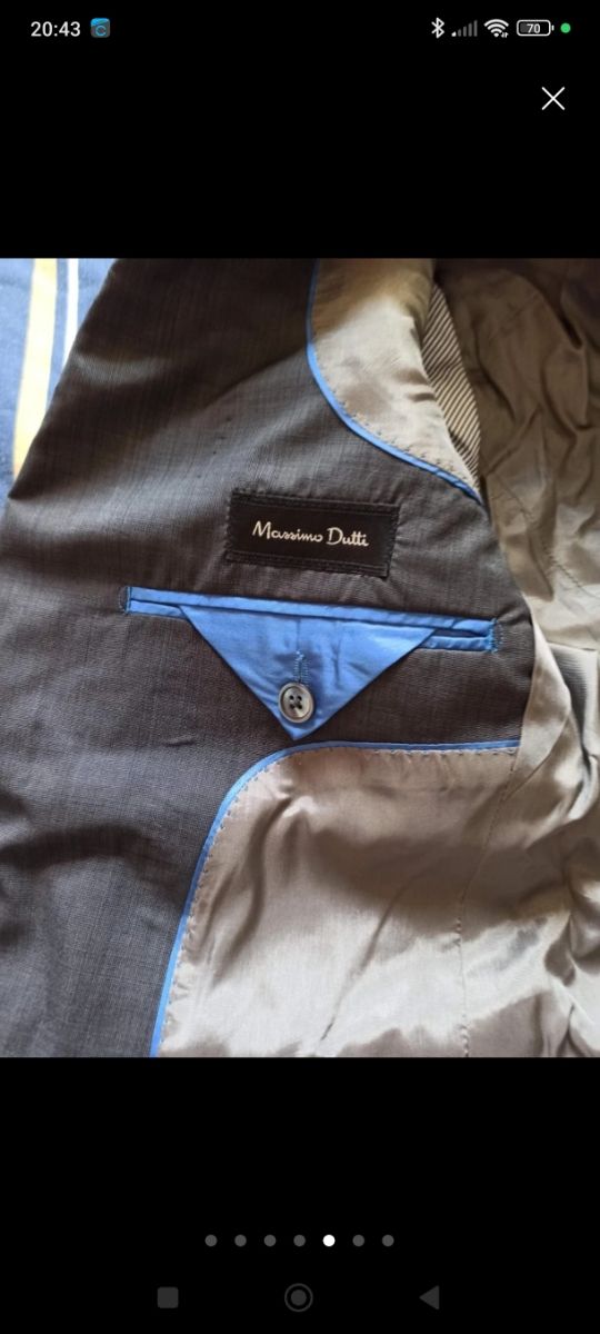 Traje de hombre talla pequeña Massimo Dutti 36