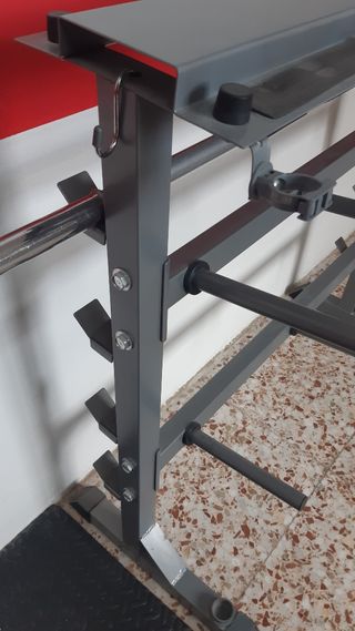 BANCO SOPORTE RACK PARA PESAS DISCOS ENTRENAMIENTO