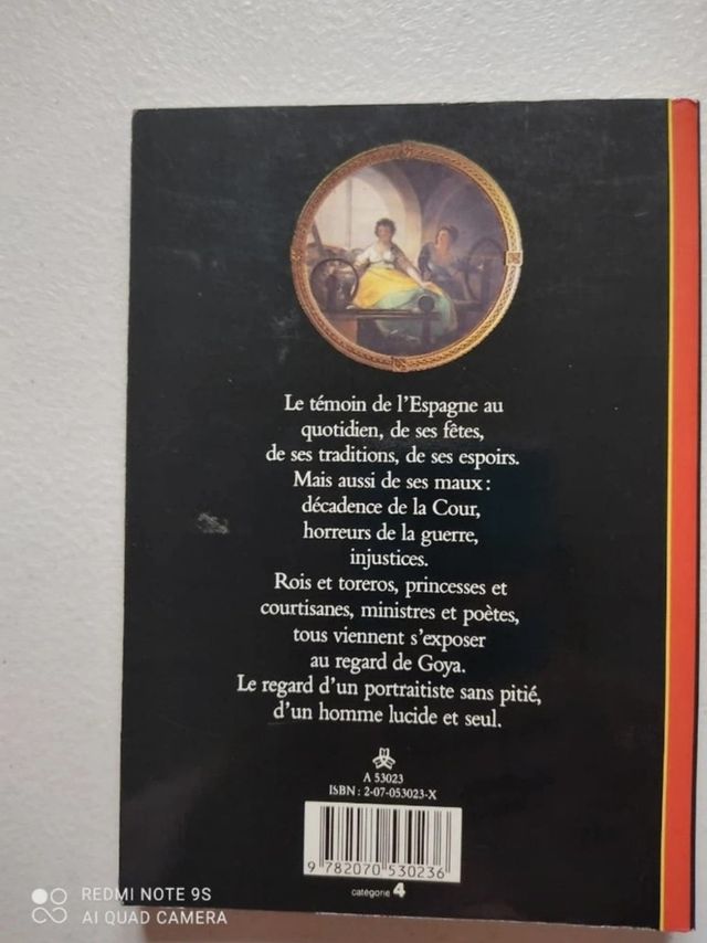 Libro del famoso pintor español Goya en francés