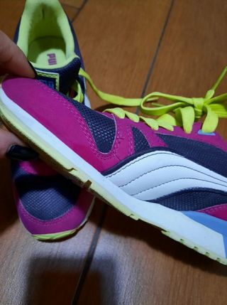 Sneckers Puma viola ,verde e blu 