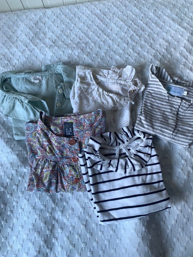 Lote camisas de manga larga niña 3 años
