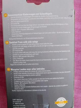 Toldo de vela parasol para coche de bebé