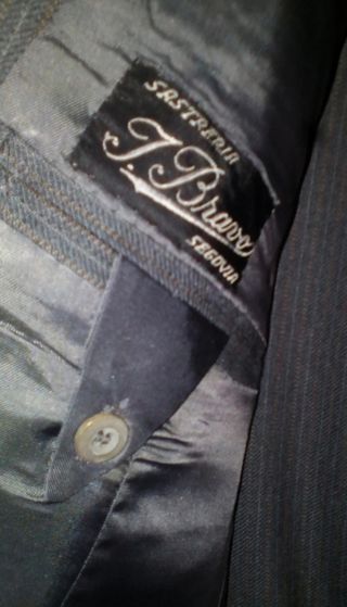 Traje de invierno a rayas