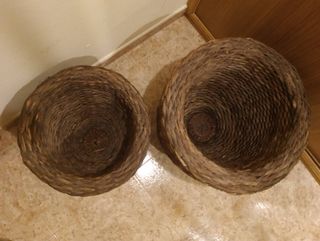 maceteros de fibras naturales trenzado