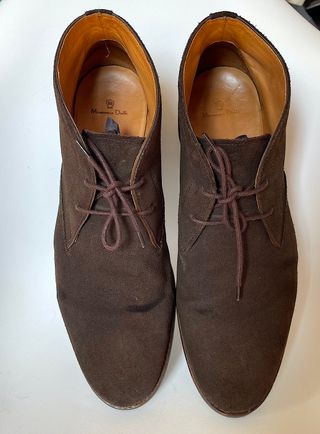 Massimo Dutti = botines = ante marron = talla 45