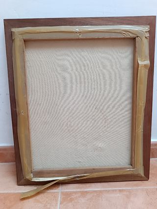 cuadro pintado a mano, años 50/60