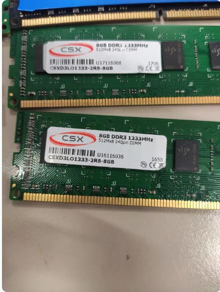 Módulos de memoria 8 gigas