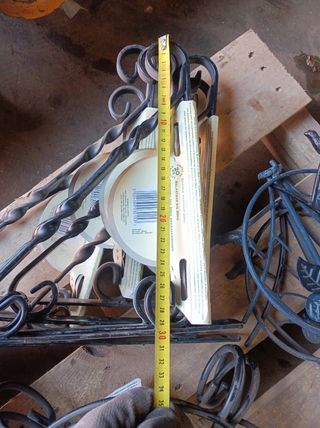 Lote Aros, soportes macetas, escuadras para jardin