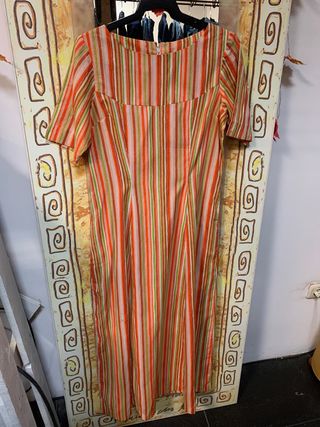 Vestido vintage de rayas
