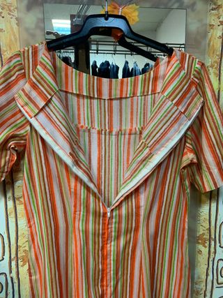 Vestido vintage de rayas