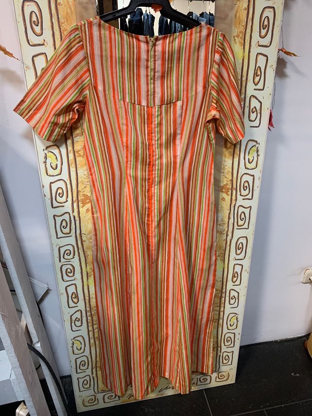 Vestido vintage de rayas