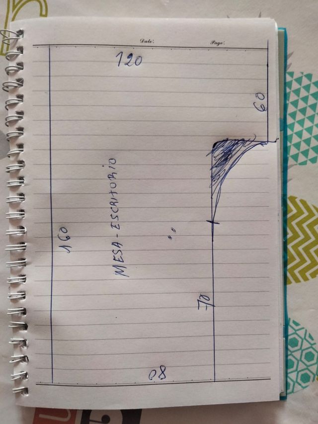 Escritorio esquinero 160x120