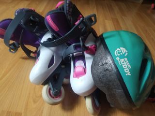 patines Oxelo talla 32-34 + casco
