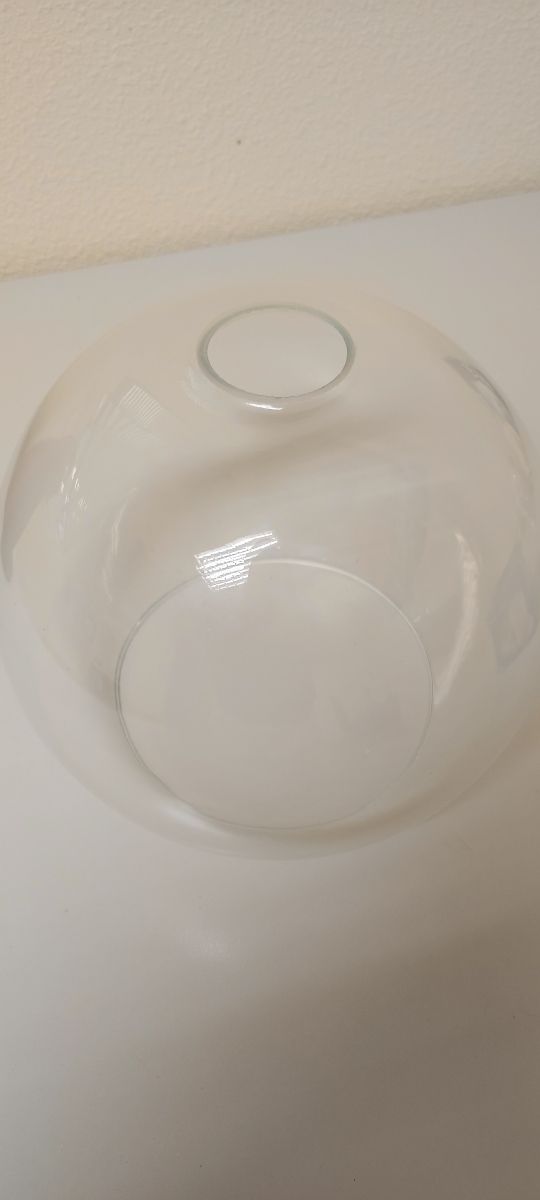 7 Lámparas techo de vidrio con cable y bombilla