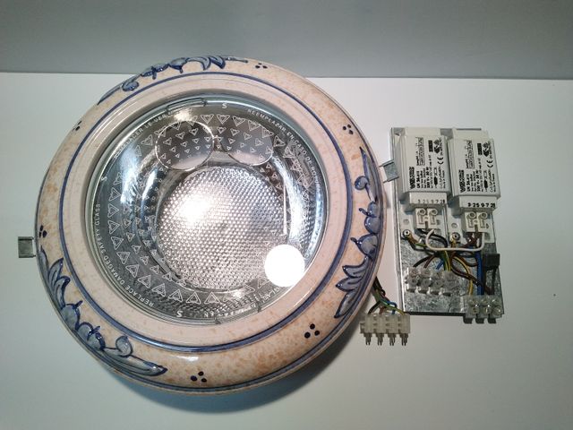 DownLight de cerámica para 2 lamparas PL-C