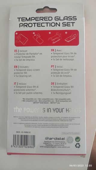 cristal templado switch