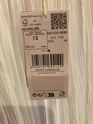 Vestido y chaqueta Mango Talla 12 años