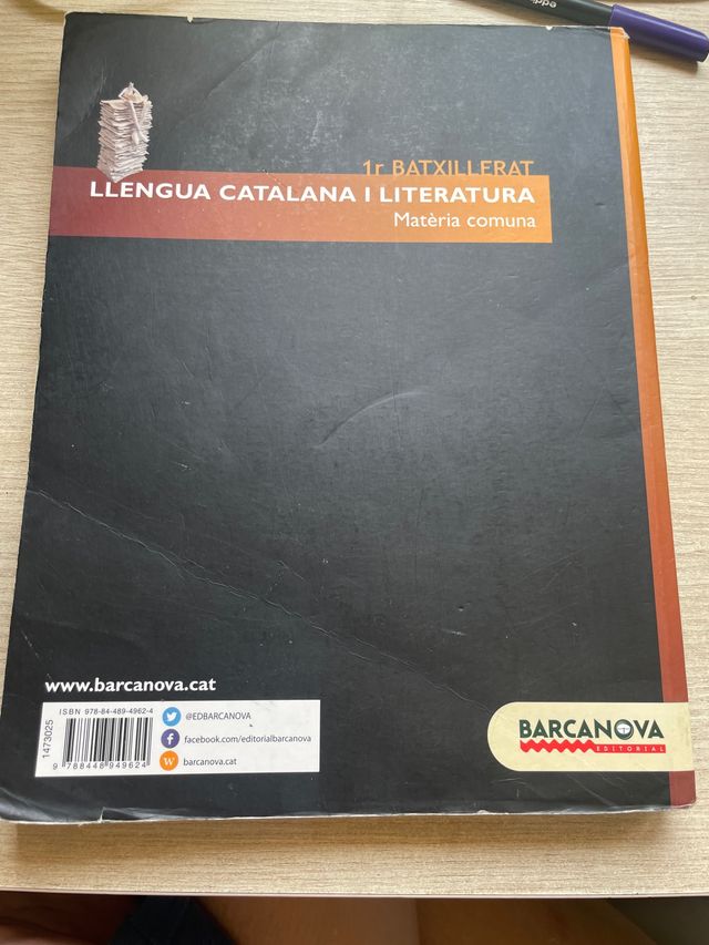 Libro Llengua Catalana i Literatura 1r Batxillerat