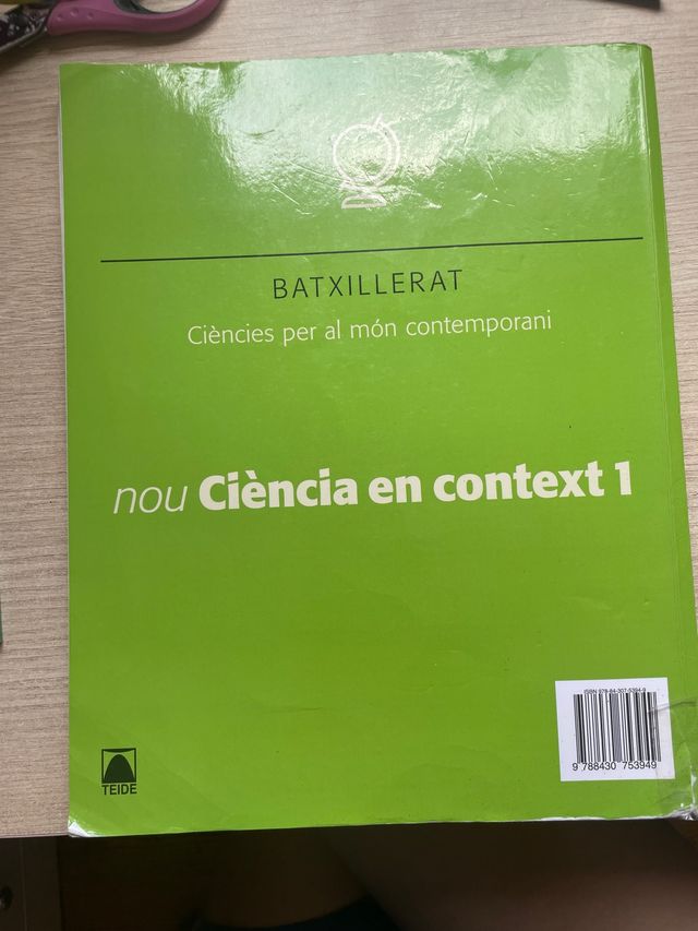 Libro Ciencies per al mon contemporani Batxillerat