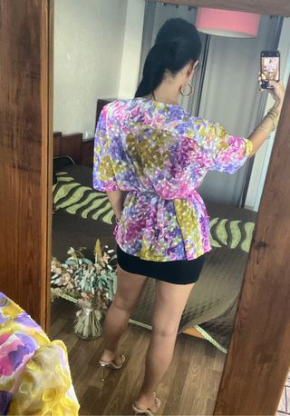 Nueva blusa plisada lunares Anne Saint Pierre XL