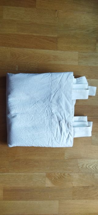 Cortina crudo doble tela algodón