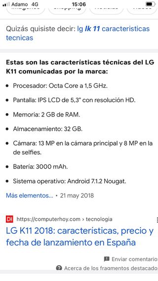 Moviles LG K11 y Huawei P10 lite