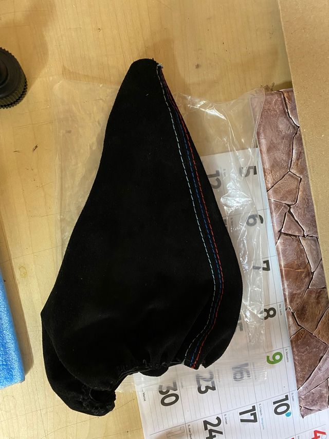 Coperchio freno a mano BMW M in pelle a soffietto colori M