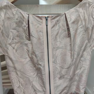 Vestido fiesta rosa palo satinado