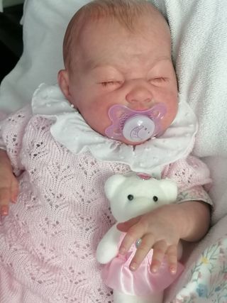 bebe reborn boca abierta y llanto