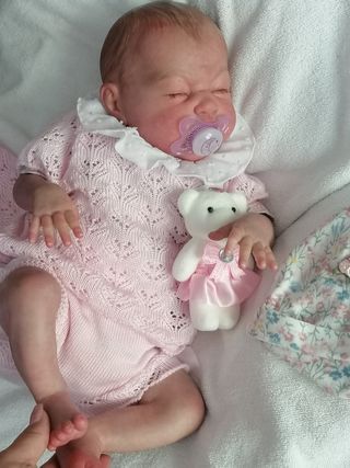 bebe reborn boca abierta y llanto