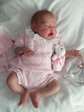 bebe reborn boca abierta y llanto