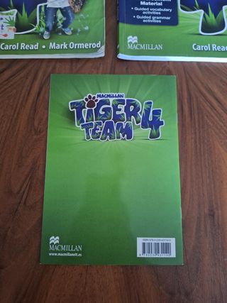 Pack de libros de Ingles Tiger Team 4 de primaria