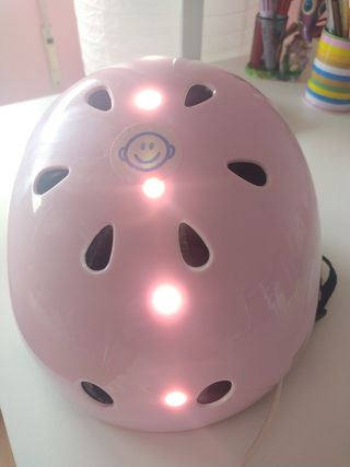 Casco patines y bicis luces led