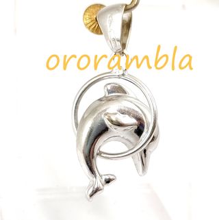Colgante oro blanco 18k DELFIN 