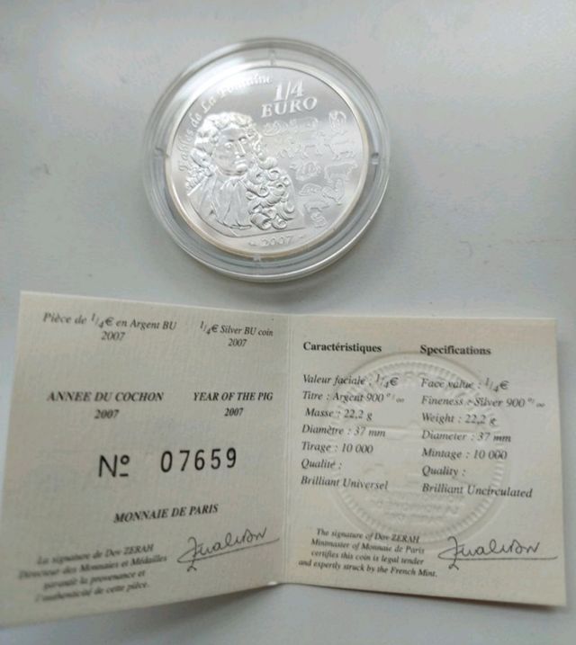 Monedas de plata de La Monnaie de Paris