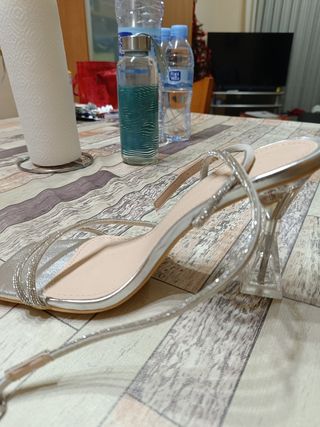 Sandalias con tacón muy original y extemada n°38