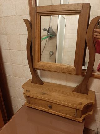 specchiera da tavolo in legno