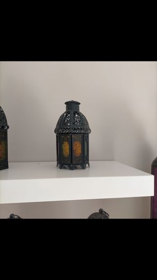 Juego faroles decoración forjados