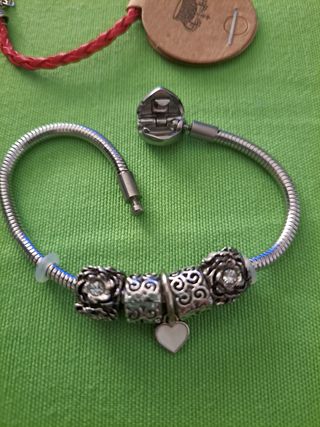 Pulsera de Acero,Regalo otra cuero trenz
