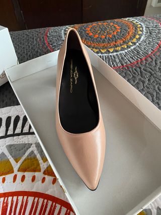 Zapato tacón rosa nude 