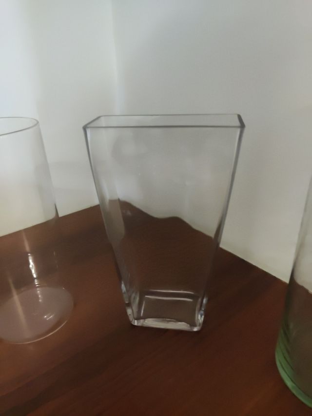 jarrones de cristal transparente, varios modelos