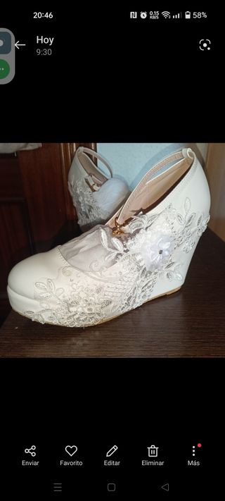 zapatos de Boda de cuña