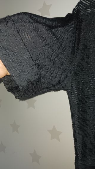 Vestido Negro Manga Corta zara Talla S
