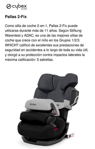 2x1 Silla Cybex Pallas 2-Fix + otra de regalo