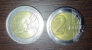Moneda 2€ Francesa 2012 con errores.