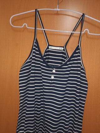 mono pantalón azul marino rayas blancas nuevo