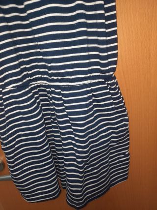 mono pantalón azul marino rayas blancas nuevo